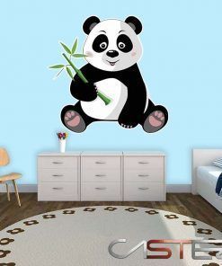 Vinilo Color Oso Panda Bambú