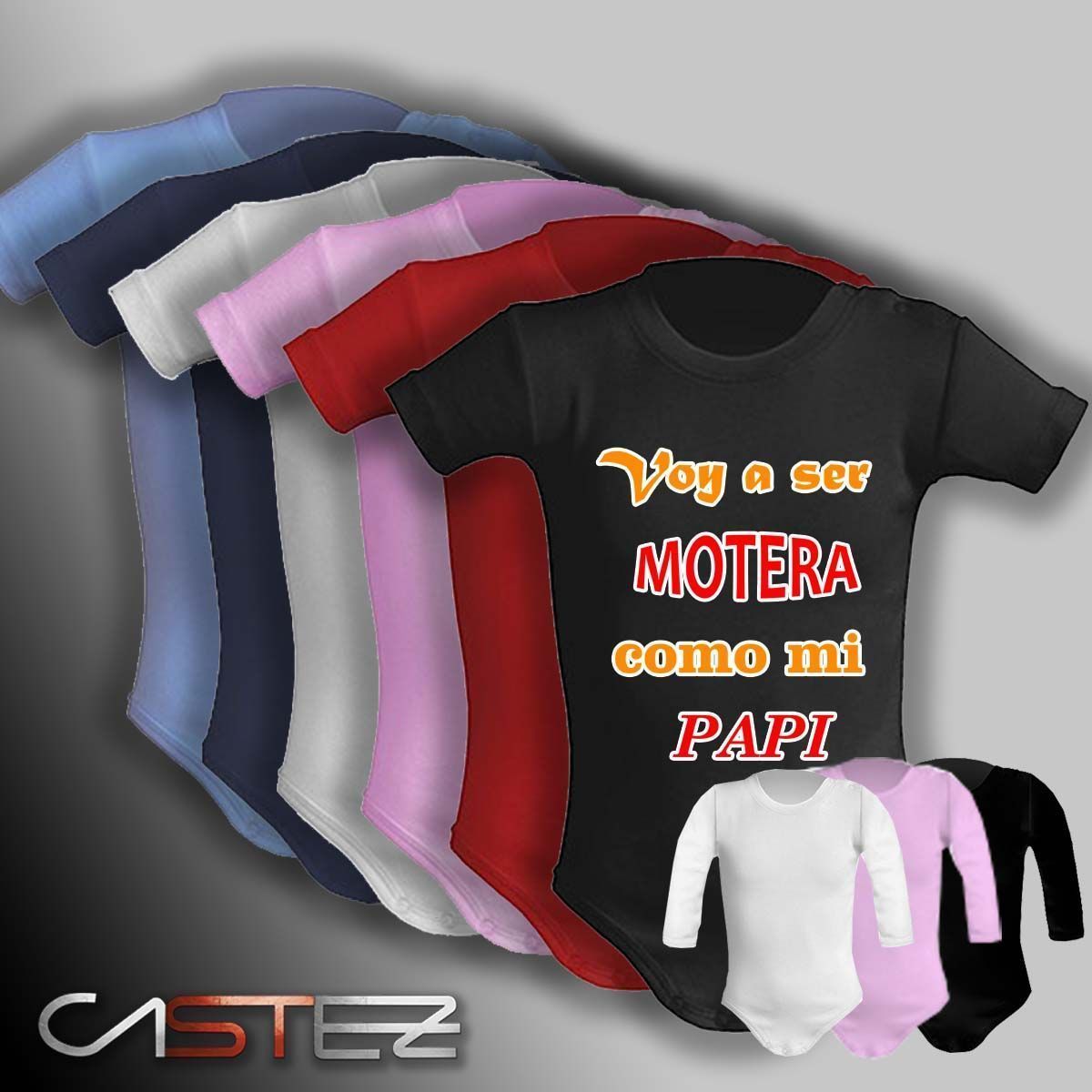 Body bebé Voy a ser Motera como mi papi