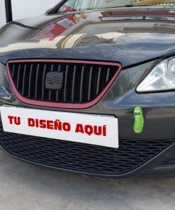 Cubre matrículas coche personalizados en PVC de 3mm con vinilo impreso y laminado protector
