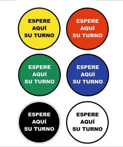 Alternative view of Vinilo Espere su Turno Aquí - Adhesivo Suelo Circular