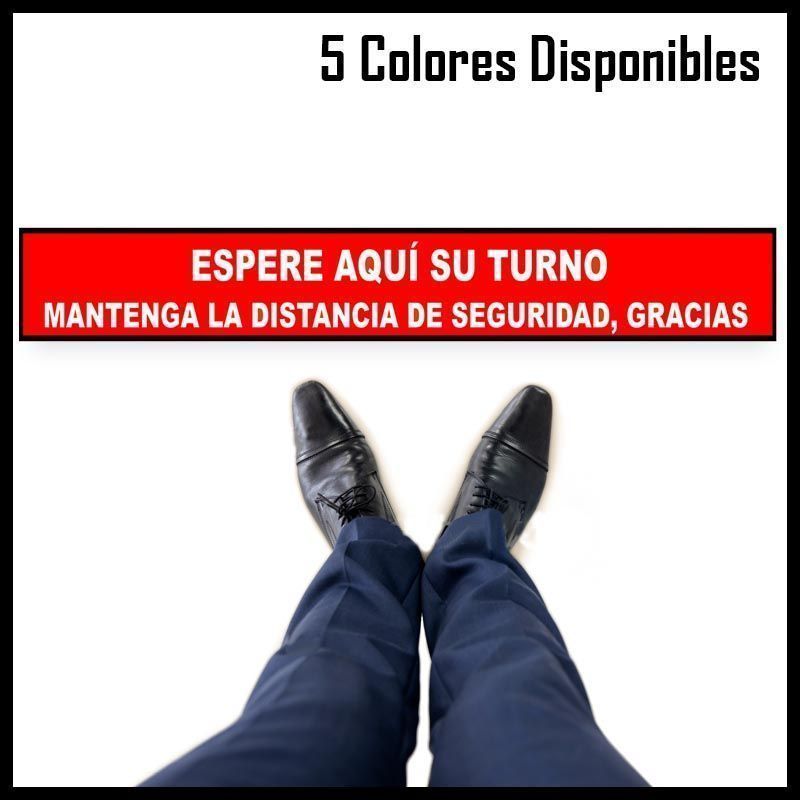 Vinilo Mantenga Distancia Seguridad 2 - Adhesivo Suelo