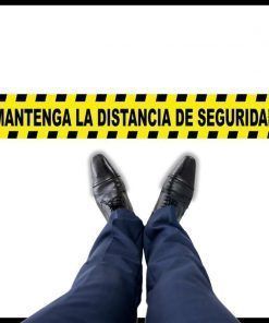 Vinilo Mantenga Distancia Seguridad #2- Adhesivo Suelo