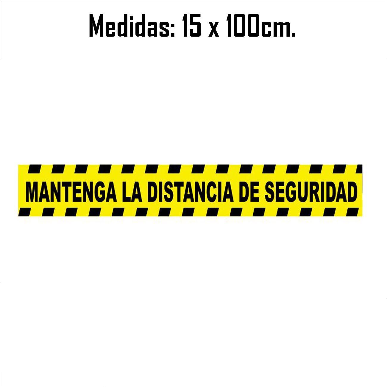 Vinilo Mantenga Distancia Seguridad #2- Adhesivo Suelo - Imagen 2