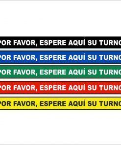 Alternative view of Vinilo Espere su Turno #1 - Adhesivo Suelo