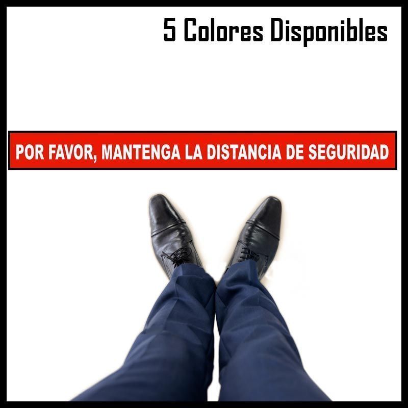 Vinilo Mantenga Distancia Seguridad - Adhesivo Suelo