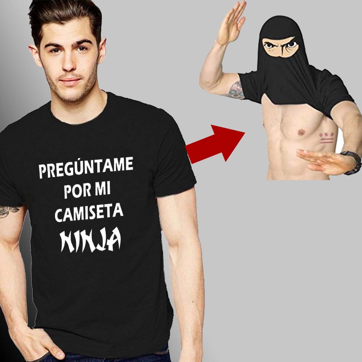 Camiseta Pregúntame por mi camiseta Ninja