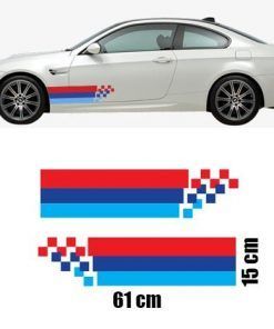 Alternative view of Vinilo Franja tricolor BMW lateral