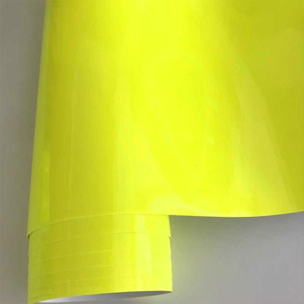 Vinilo Amarillo Fluorescente Brillo