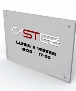 Placa Horario Metacrilato Simple