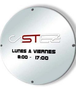 Placa Horario Metacrilato Circular