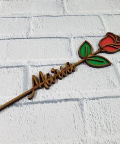 Alternative view of Rosa Madera personalizada nombre