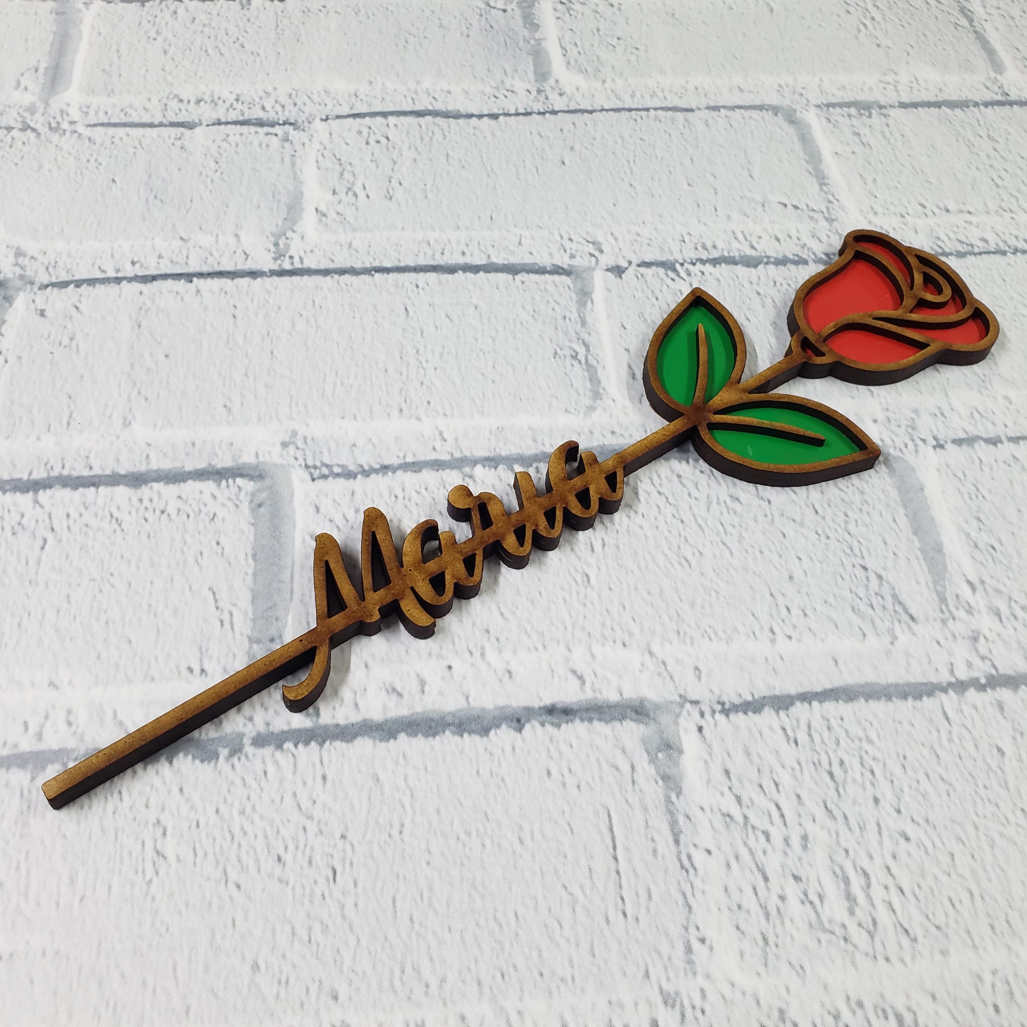 Rosa Madera personalizada nombre - Imagen 2