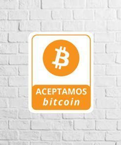 VINILO SEÑAL ACEPTAMOS BITCOIN