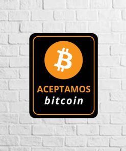 ACEPTAMOS BITCOIN VINILO SEÑAL