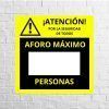 vinilo aforo maximo amarillo