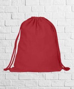 mochila algodon roja