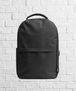 mochila negra poliester personalizado