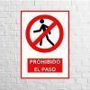 Vinilo Prohibido el paso