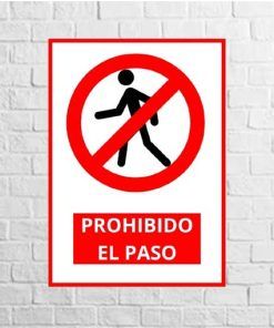 Vinilo Prohibido el paso