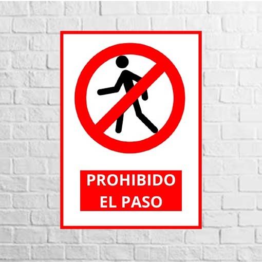 Vinilo Prohibido el paso