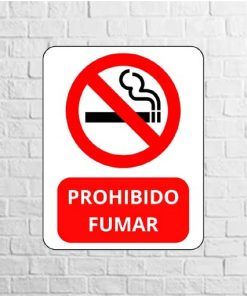 Prohibido fumara impresion