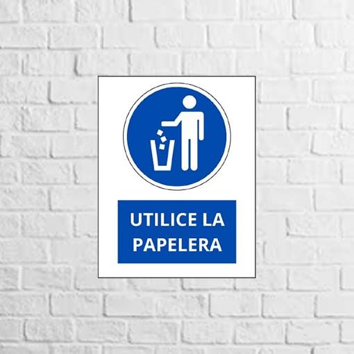 vinilo utilice papelera