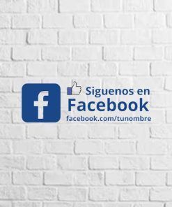 vinilo síguenos Facebook