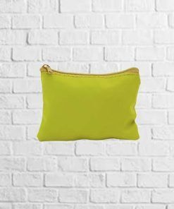 monedero con cremallera amarillo