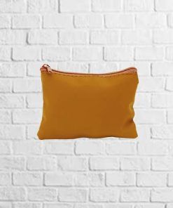 monedero con cremallera naranja