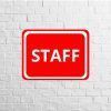 Vinilo Staff rojo