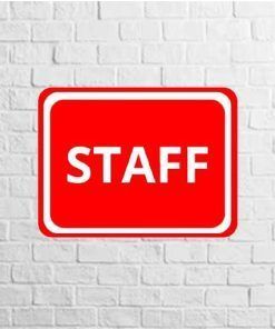 Vinilo Staff rojo