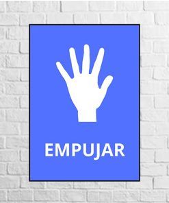 vinilo empujar puerta