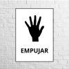 vinilo empujar puerta