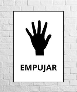 vinilo empujar puerta