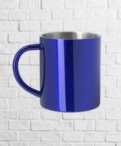 taza metalica con doble pared a color