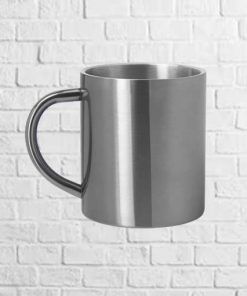 taza metalica con doble pared a color