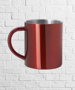 taza metalica con doble pared a color