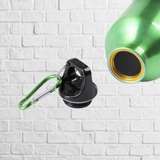 botella de aluminio reciclado tapón