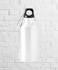 botella aluminio reciclado blanco