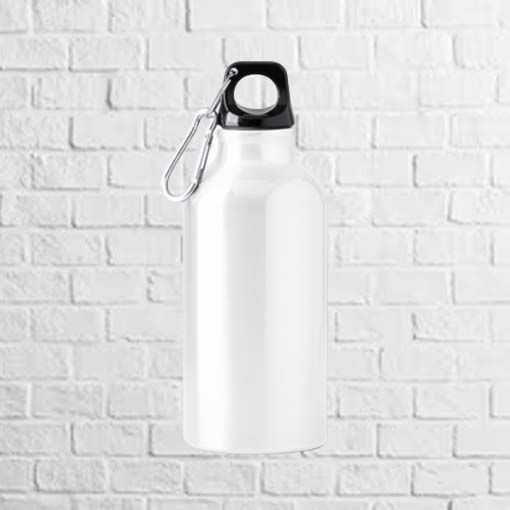 botella aluminio reciclado blanco
