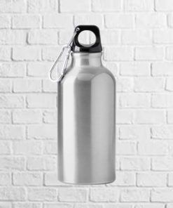 botella aluminio reciclado gris