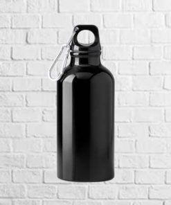 botella aluminio reciclado negro