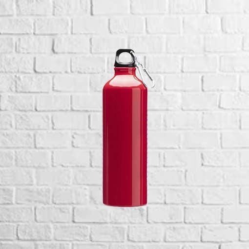 Botella de aluminio con mosqueton