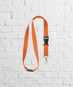 lanyard con mosqueton y cierre de seguridad