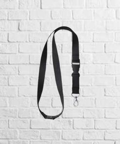 lanyard con mosqueton y cierre de seguridad