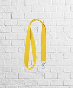 lanyard con mosqueton amarillo