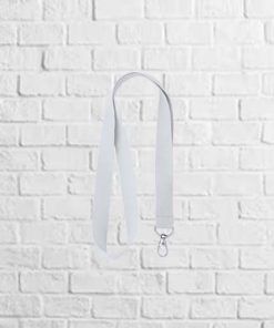 lanyard con mosqueton blanco