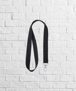 lanyard con mosqueton negro
