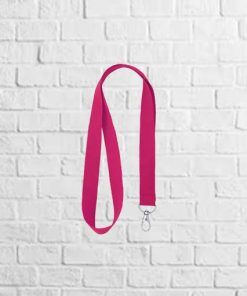lanyard con mosqueton rosa
