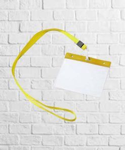 lanyard Lanyard con mosquetón e identificador amarillo